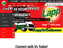 Tablet Screenshot of lappelectric.com